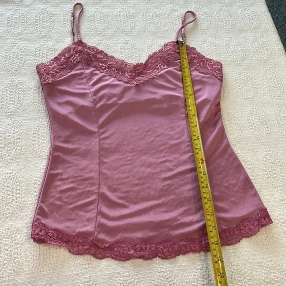 Victoria’s Secret pink lacy, silky Cami tank, sexy‎ size medium used - Picture 2 of 9